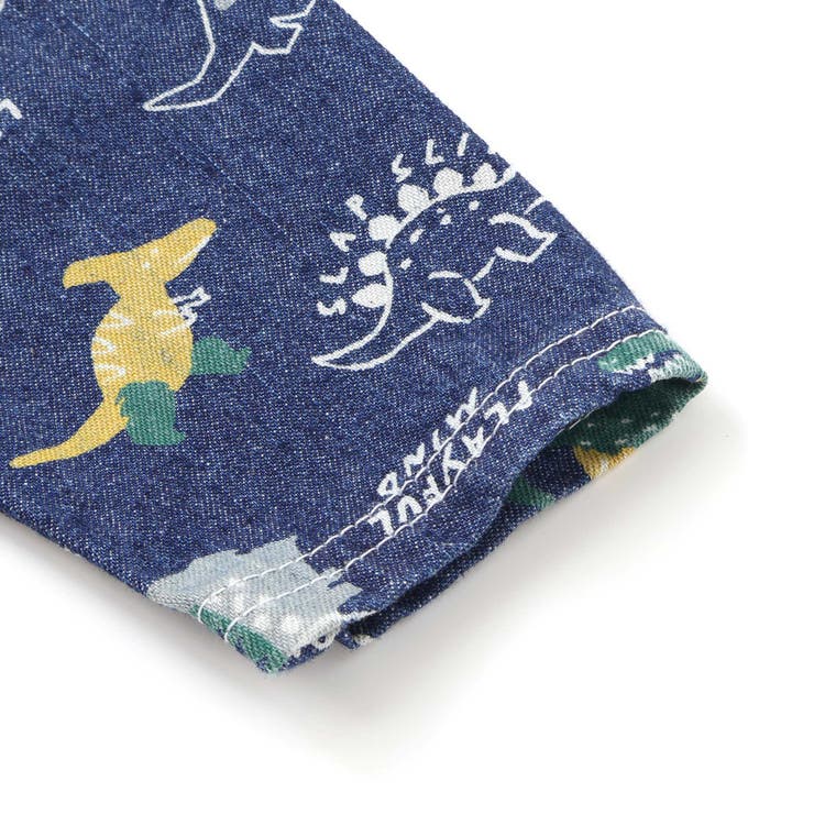 【お揃い】デニムツイル恐竜ロケット総柄ジャンプスーツベビー(70~80cm) | SLAP SLIP | 詳細画像9 