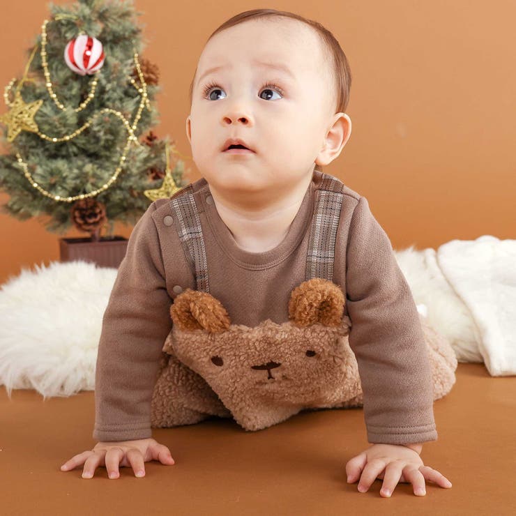 アニマルクマ恐竜モチーフぽこぽこボアカバーオールベビー(60~80cm) | SLAP SLIP | 詳細画像6 