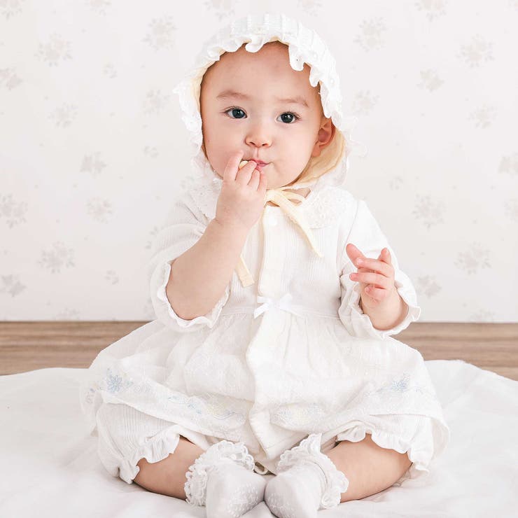 お花レース襟付きレーススカートドッキング2WAYオールベビー(50~70cm) | SLAP SLIP | 詳細画像3 