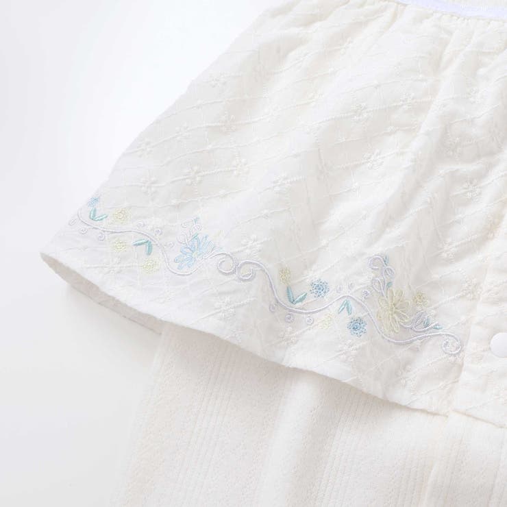 お花レース襟付きレーススカートドッキング2WAYオールベビー(50~70cm) | SLAP SLIP | 詳細画像7 