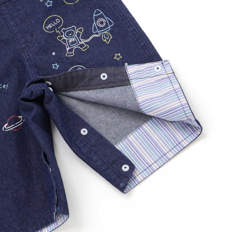 デニムツイルチェック切り替えサロペットベビー(70~80cm) | SLAP SLIP | 詳細画像12 