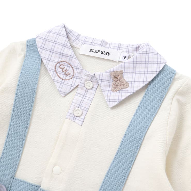 アニマルクマさんおしりパッチサロペット重ね着風カバーオールベビー(70~80cm… | SLAP SLIP | 詳細画像6 