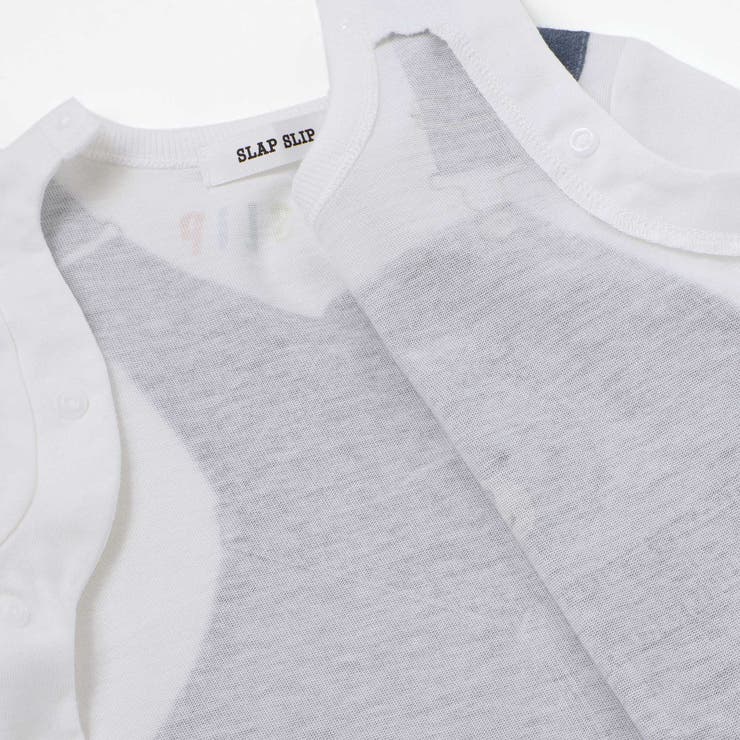 アニマルクマさんストライプサロペット重ね着風プリントロンパースベビー(60~80… | SLAP SLIP | 詳細画像14 