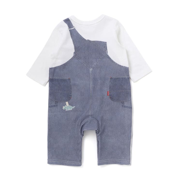 アニマルクマさんストライプサロペット重ね着風プリントロンパースベビー(60~80… | SLAP SLIP | 詳細画像17 