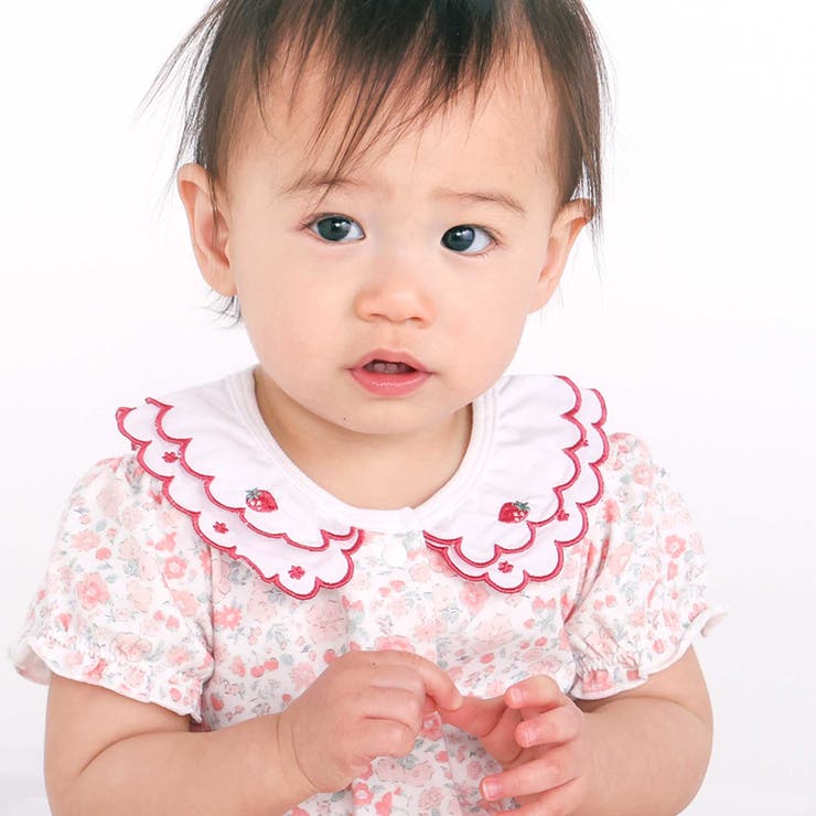 【お揃い】プリント総柄重ね襟付き半袖ロンパースベビー(60~80cm) | SLAP SLIP | 詳細画像3 