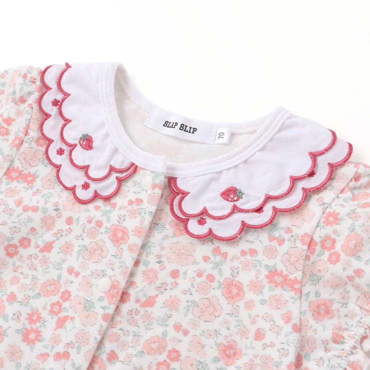 【お揃い】プリント総柄重ね襟付き半袖ロンパースベビー(60~80cm) | SLAP SLIP | 詳細画像6 