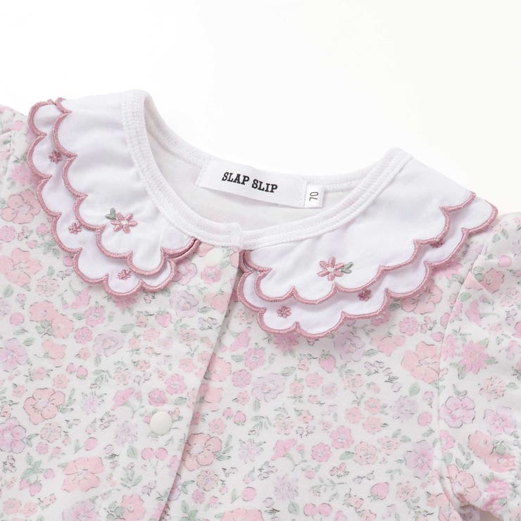 【お揃い】プリント総柄重ね襟付き半袖ロンパースベビー(60~80cm) | SLAP SLIP | 詳細画像8 