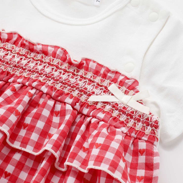 【お揃い】チェックレーススカート付きスモッキングボディミニベビー(70~80cm… | SLAP SLIP | 詳細画像7 