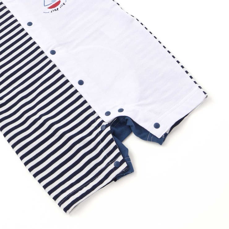 くじらクマ恐竜アニマルおしりモチーフボーダー切り替えロンパースベビー(60~80… | SLAP SLIP | 詳細画像11 