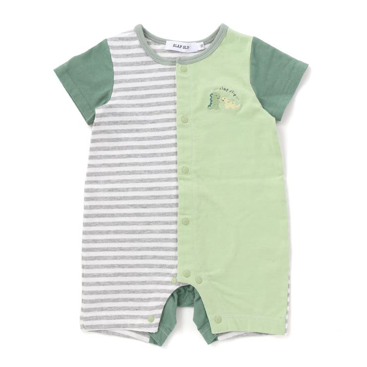 くじらクマ恐竜アニマルおしりモチーフボーダー切り替えロンパースベビー(60~80… | SLAP SLIP | 詳細画像15 