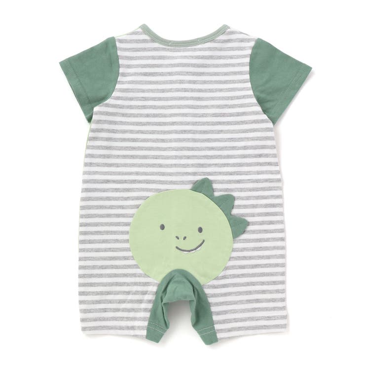 くじらクマ恐竜アニマルおしりモチーフボーダー切り替えロンパースベビー(60~80… | SLAP SLIP | 詳細画像16 