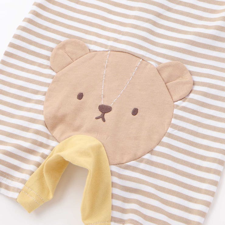 くじらクマ恐竜アニマルおしりモチーフボーダー切り替えロンパースベビー(60~80… | SLAP SLIP | 詳細画像21 