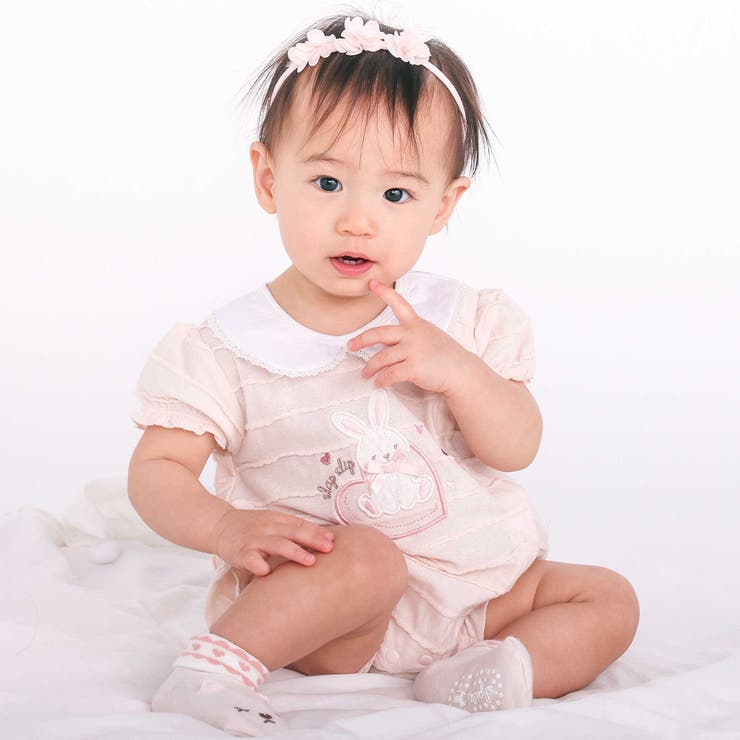 ピンク | アニマルパッチレーシー天竺カバーオールベビー(70~80cm) | SLAP SLIP