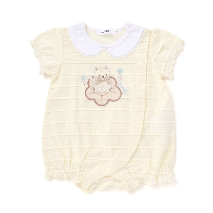 イエロー | アニマルパッチレーシー天竺カバーオールベビー(70~80cm) | SLAP SLIP