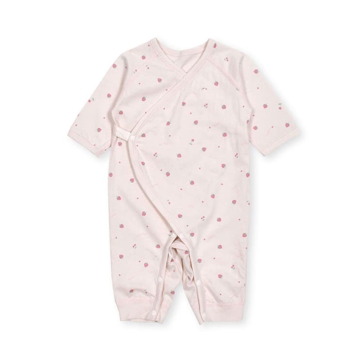 ピンク系(フルーツ柄) | イチゴアニマルクマプリント総柄肌着ベビー(60~70cm) | SLAP SLIP