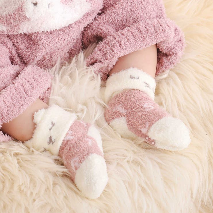 【お揃い】アニマルウサギクマロボットもこもこソックス(9~12cm) | SLAP SLIP | 詳細画像2 