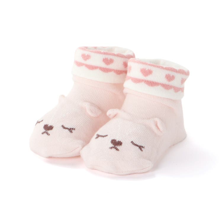 ピンク(ウサギ) | クマウサギ恐竜モチーフソックスベビー(9~12cm) | SLAP SLIP