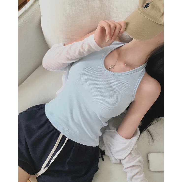 バレエ、リブ Vネックホルターキャミソール ts1433 | BEIDELLI | 詳細画像11 