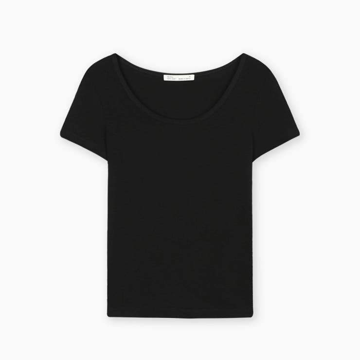 BLACK | ビリー Uネック半袖Tシャツ ts1508 | BEIDELLI