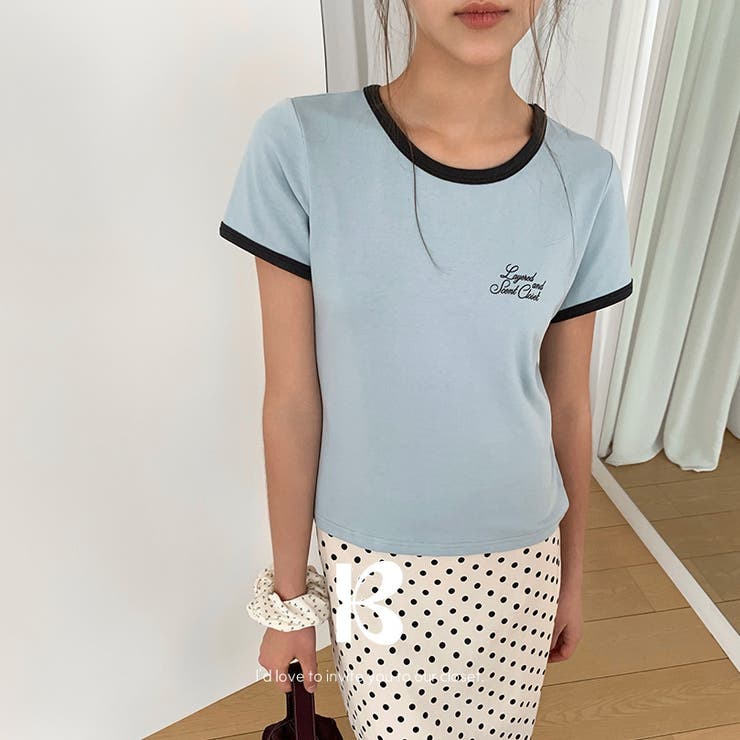 SLY BLUE | コントアー 配色リンガーTシャツ DS26119 | BEIDELLI
