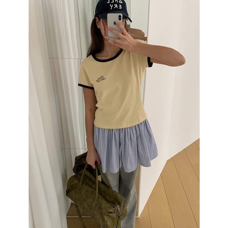 コントアー 配色リンガーTシャツ DS26119 | BEIDELLI | 詳細画像3 