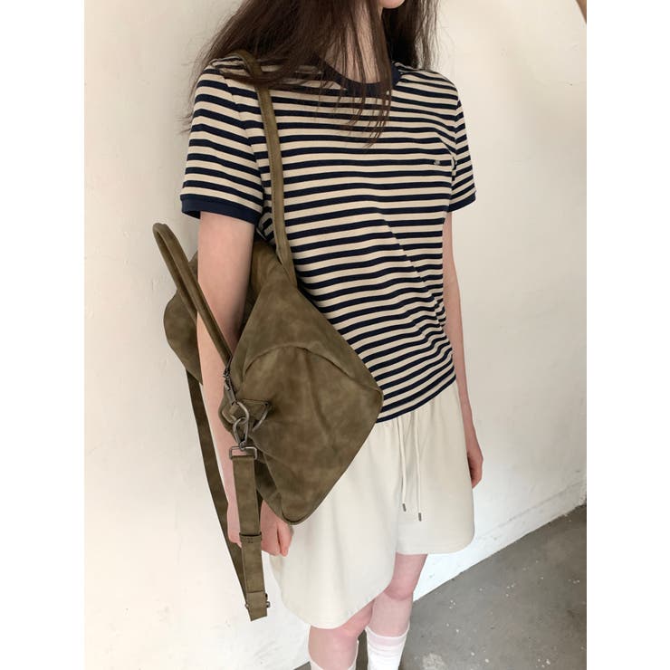 エント ストライプリンガーTシャツ DS26088 | BEIDELLI | 詳細画像2 