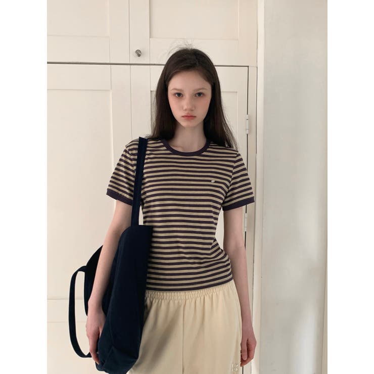 エント ストライプリンガーTシャツ DS26088 | BEIDELLI | 詳細画像6 