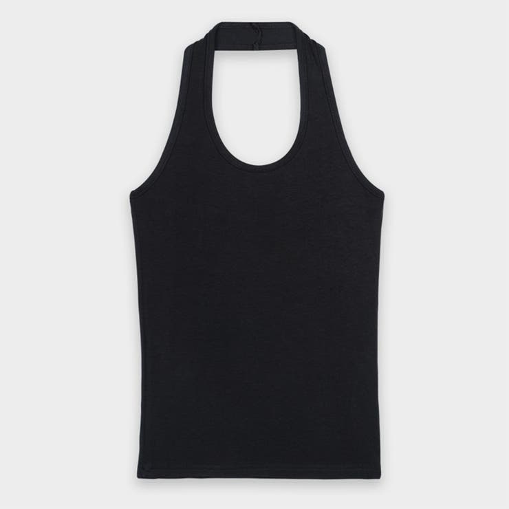 BLACK | もちもち、ホールターネックキャミソール ts1421 | BEIDELLI
