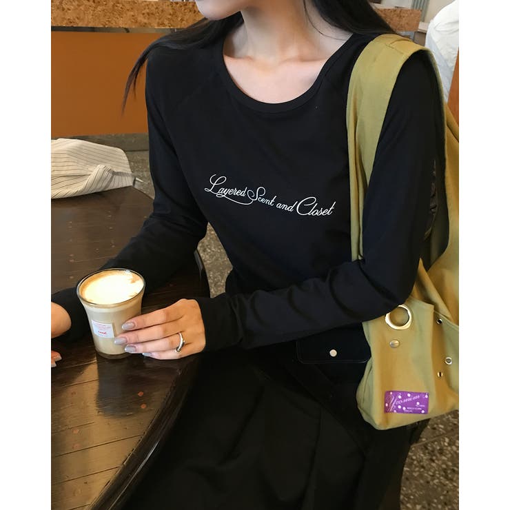 BLACK | レイヤー ラグラン長袖Tシャツ ts1482 | BEIDELLI