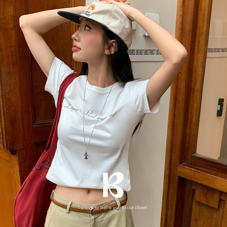 WHITE | レス レターリング半袖Tシャツ  ts1527 | BEIDELLI