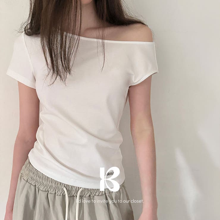 WHITE | リルカ アシンメトリーオフショルＴシャツ DS26146 | BEIDELLI