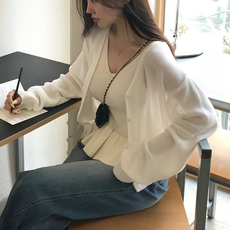 リーズ、ルーズフィットVネックカーディガン cd1268 | BEIDELLI | 詳細画像2 