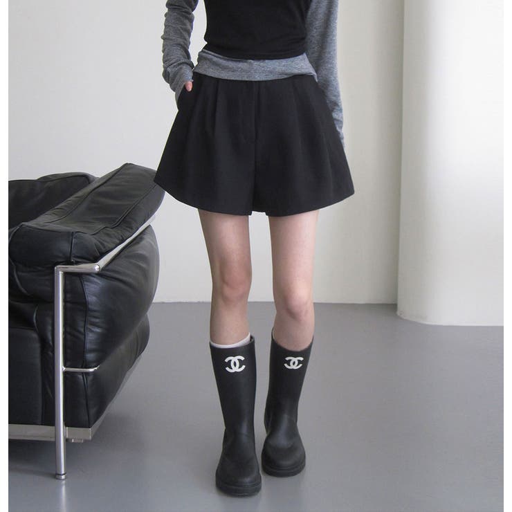 BLACK | ムーブ、デイリーピンタックショートパンツ pt1455 | BEIDELLI