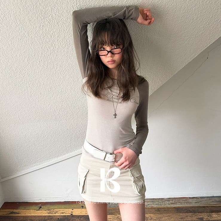 KHAKI BROWN | ペイズ ツートンラグラン長袖Tシャツ ts1491 | BEIDELLI