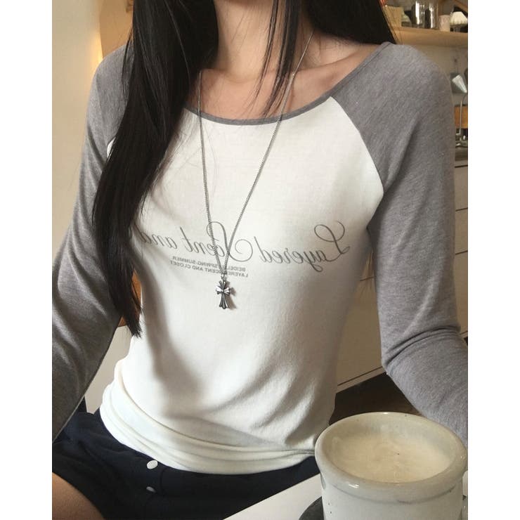 GRAY | ペイズ ツートンラグラン長袖Tシャツ ts1491 | BEIDELLI