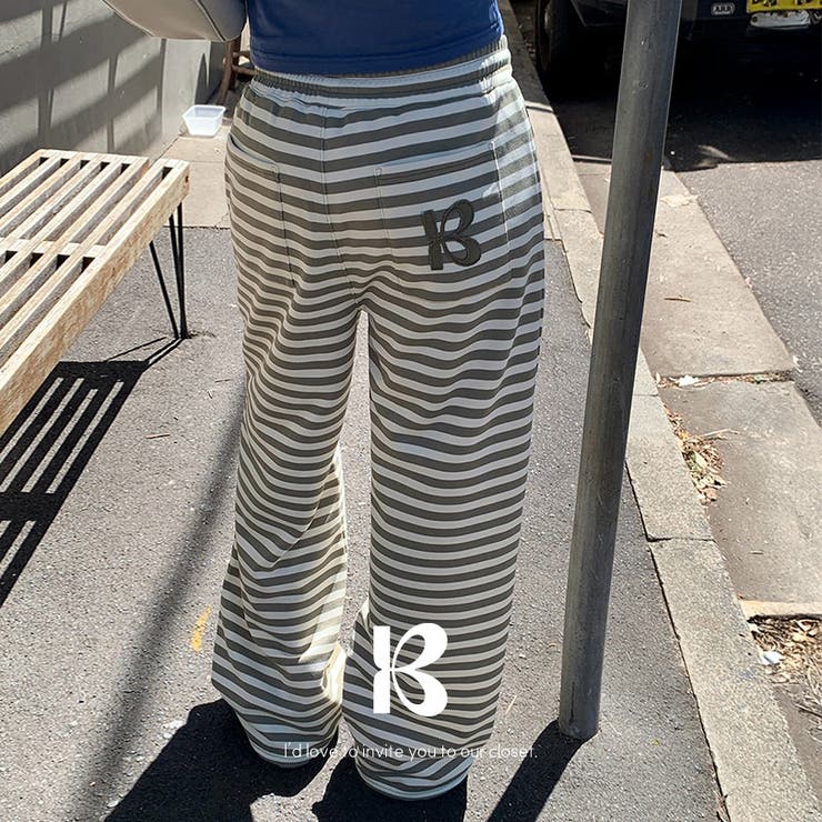 KHAKI | ポター ストライプトレーニングパンツ pt1529 | BEIDELLI