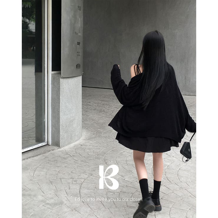 BLACK | リコ、ルーズフィットサマーカーディガン cd1265 | BEIDELLI