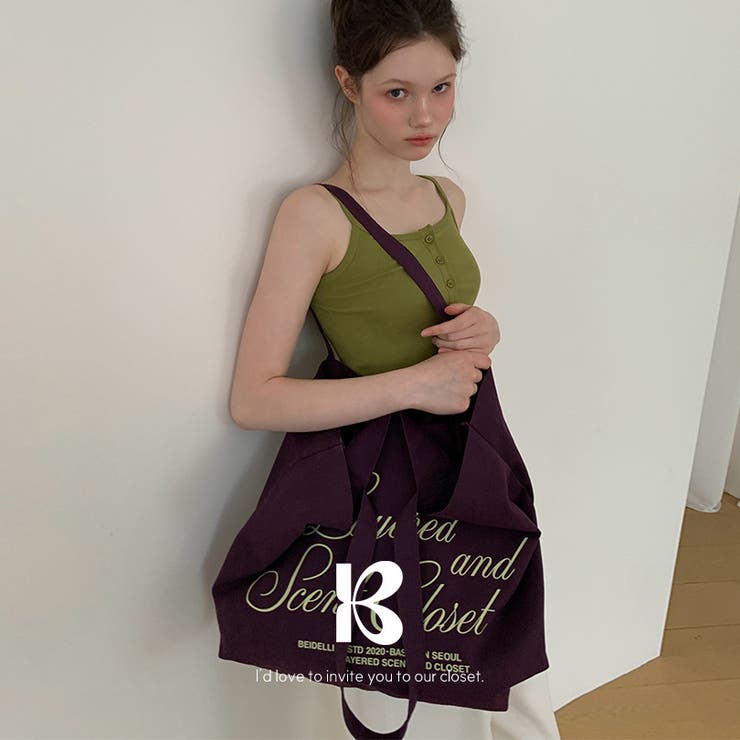PURPLE | シュモン レターリングコットンエコバック DS26122 | BEIDELLI