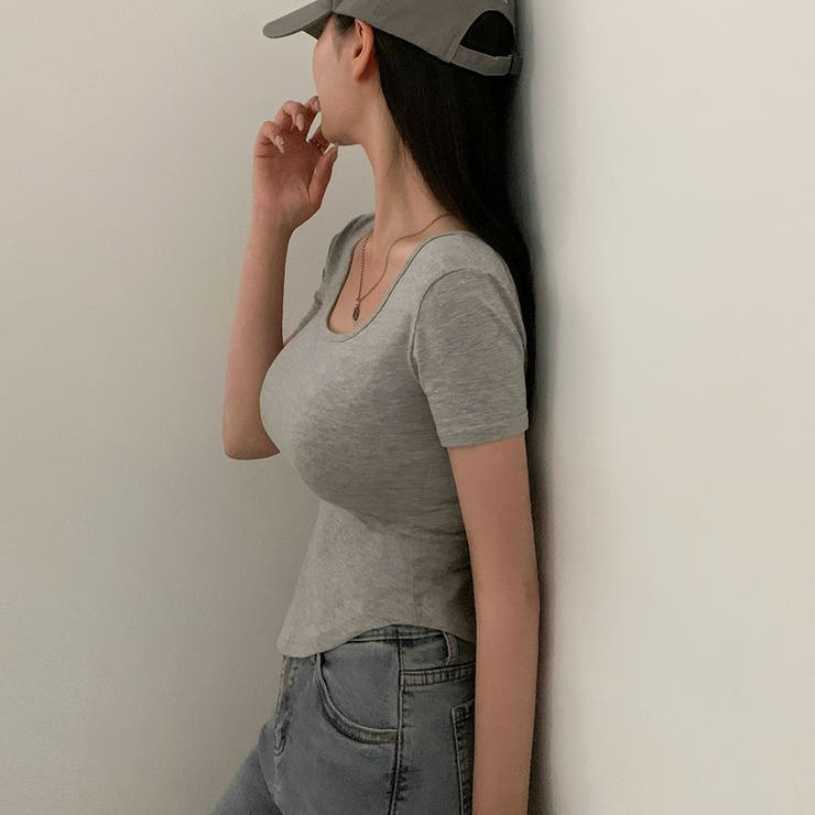 スリムグラマーUネック半袖Tシャツ ts1278 | BEIDELLI | 詳細画像20 