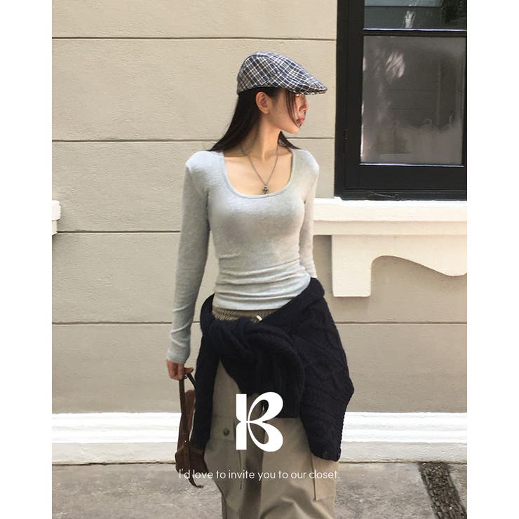 GRAY | ソフトリブ長袖Ｔシャツ ts1460 | BEIDELLI