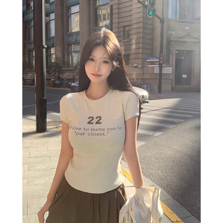 タイニー、リブレタリング半袖Tシャツ ts1417 | BEIDELLI | 詳細画像3 