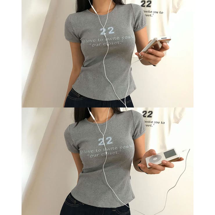 タイニー、リブレタリング半袖Tシャツ ts1417 | BEIDELLI | 詳細画像21 