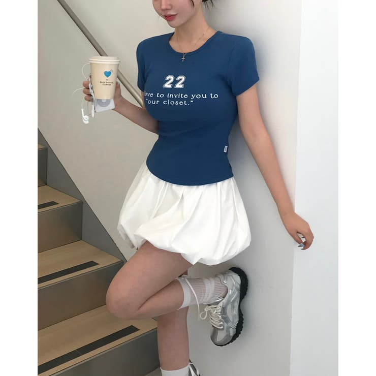 タイニー、リブレタリング半袖Tシャツ ts1417 | BEIDELLI | 詳細画像25 