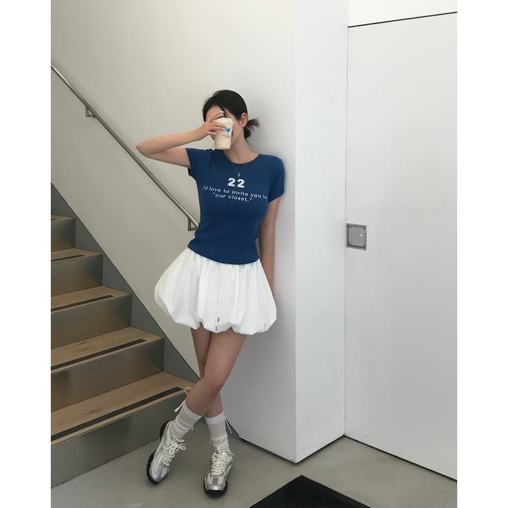 タイニー、リブレタリング半袖Tシャツ ts1417 | BEIDELLI | 詳細画像27 