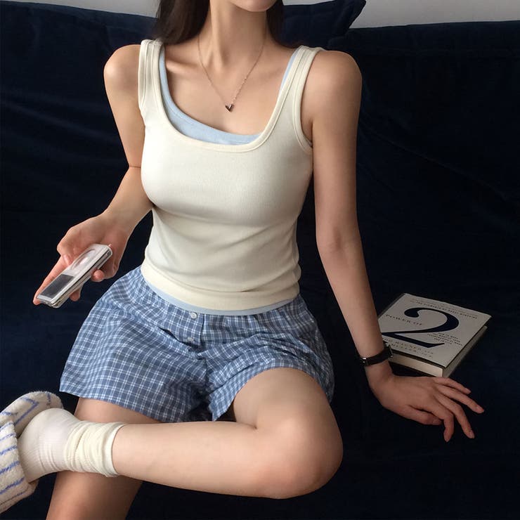 トマト、リブレイヤードキャミソール ts1420 | BEIDELLI | 詳細画像12 