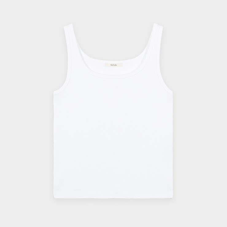 WHITE | トマト、リブレイヤードキャミソール ts1420 | BEIDELLI