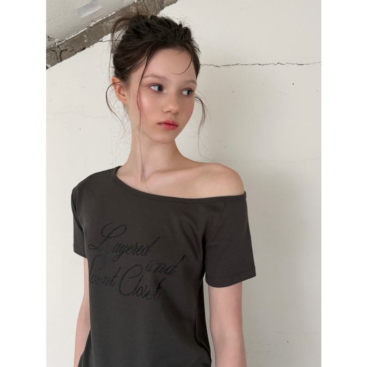フォーカス オフショルグリッターＴシャツ DS26129 | BEIDELLI | 詳細画像1 
