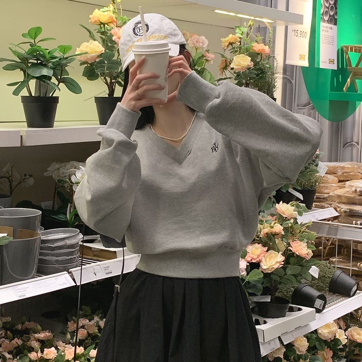 パステルVネッククロップドスウェット ts1263 | BEIDELLI | 詳細画像6 