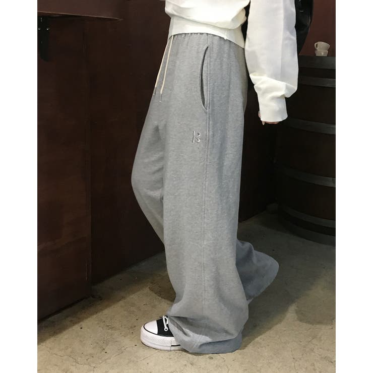 グレー | ツーウェイ、刺繍トレーニングスウェットパンツ pt1392 | BEIDELLI