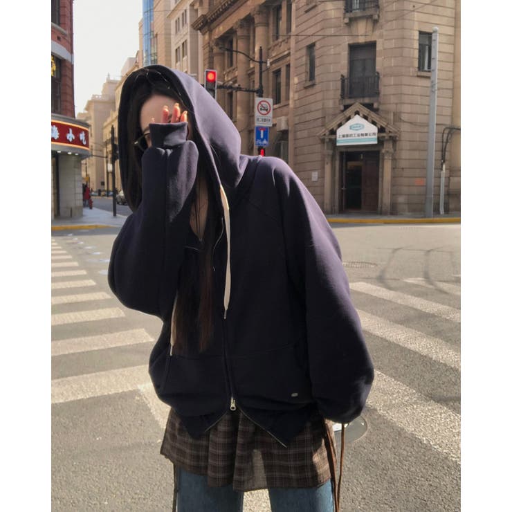 モブニング、配色ツーウェイジップアップパーカー jp1179 | BEIDELLI | 詳細画像13 